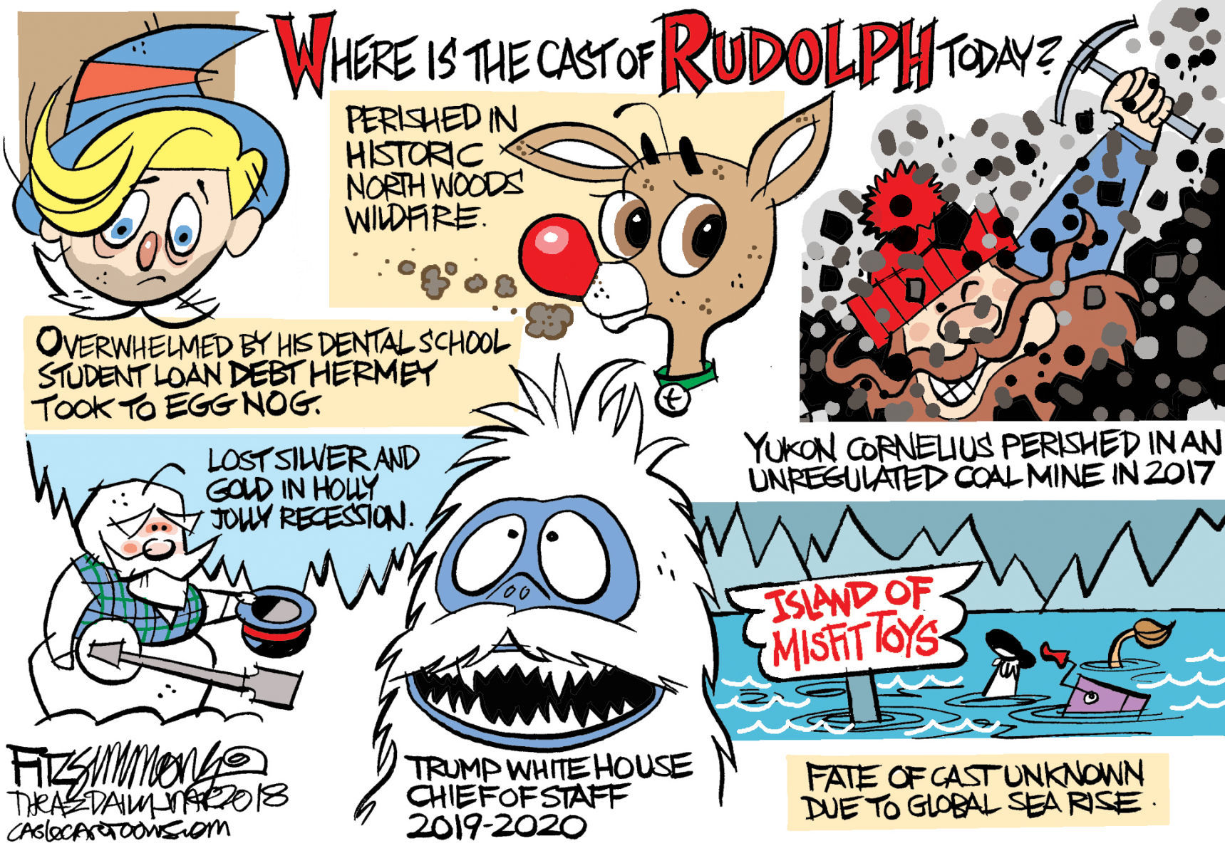 Daily Fitz Cartoon: Rudolph